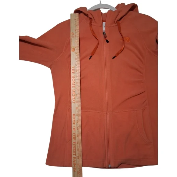 EUC NORTH FACE POLARTEC CLASSIC Sz. S/P Orange Zippered Hoodie - Picture 7 of 14